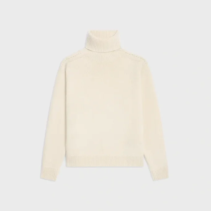 Sweter z golfem z bezszwowego kaszmiru Sweter z golfem z bezszwowego kaszmiru