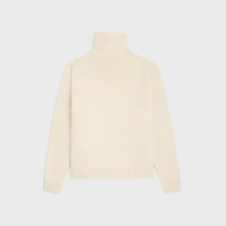Sweter z golfem z bezszwowego kaszmiru