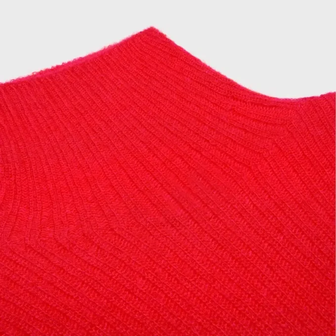Sweter z golfem z prążkowanego moheru i jedwabiu Sweter z golfem z prążkowanego moheru i jedwabiu