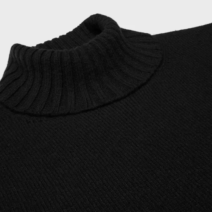 Sweter z golfem z wełny i kaszmiru