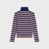 Sweter z golfem z wełny w prążki Sweter z golfem z wełny w prążki