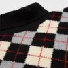 Sweter z golfem z wełny w romby