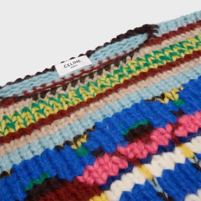 Sweter z okrągłym dekoltem z alpaki Mouline i wełny Sweter z okrągłym dekoltem z alpaki Mouline i wełny