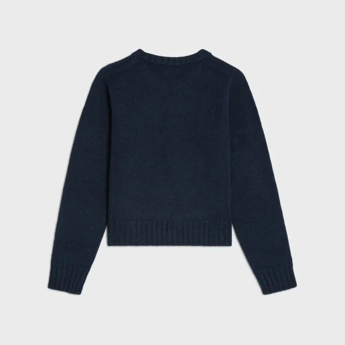 Sweter z okrągłym dekoltem z bezszwowego kaszmiru Sweter z okrągłym dekoltem z bezszwowego kaszmiru