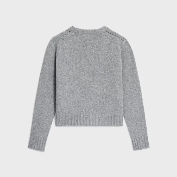 Sweter z okrągłym dekoltem z bezszwowego kaszmiru Sweter z okrągłym dekoltem z bezszwowego kaszmiru