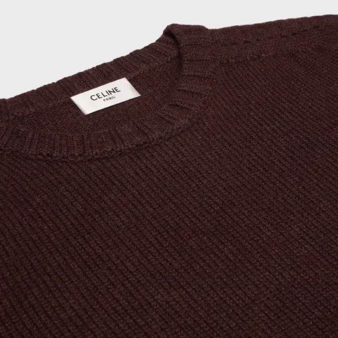 Sweter z okrągłym dekoltem z bezszwowego kaszmiru Sweter z okrągłym dekoltem z bezszwowego kaszmiru