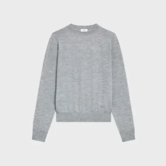 Sweter z okrągłym dekoltem z cienkiego kaszmiru