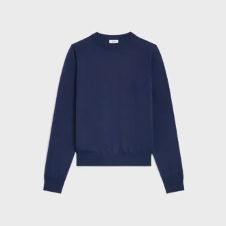 Sweter z okrągłym dekoltem z cienkiego kaszmiru
