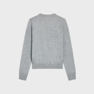 Sweter z okrągłym dekoltem z cienkiego kaszmiru