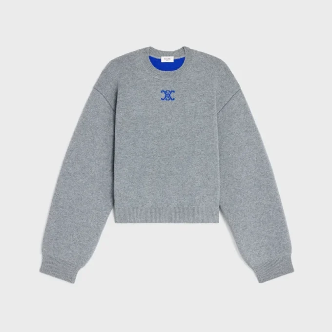 Sweter z okrągłym dekoltem z kaszmiru Sweter z okrągłym dekoltem z kaszmiru