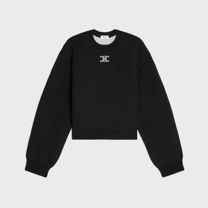 Sweter z okrągłym dekoltem z kaszmiru Sweter z okrągłym dekoltem z kaszmiru