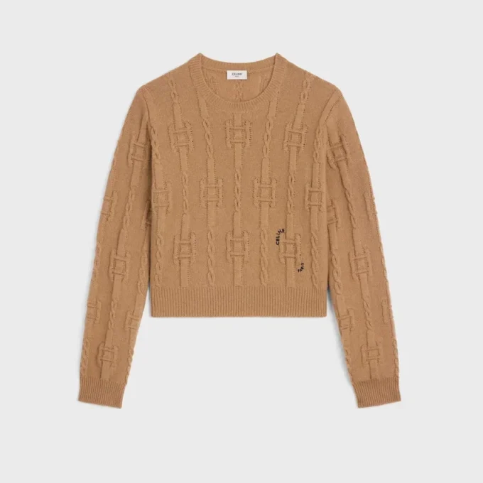 Sweter z okrągłym dekoltem z kaszmiru Sweter z okrągłym dekoltem z kaszmiru