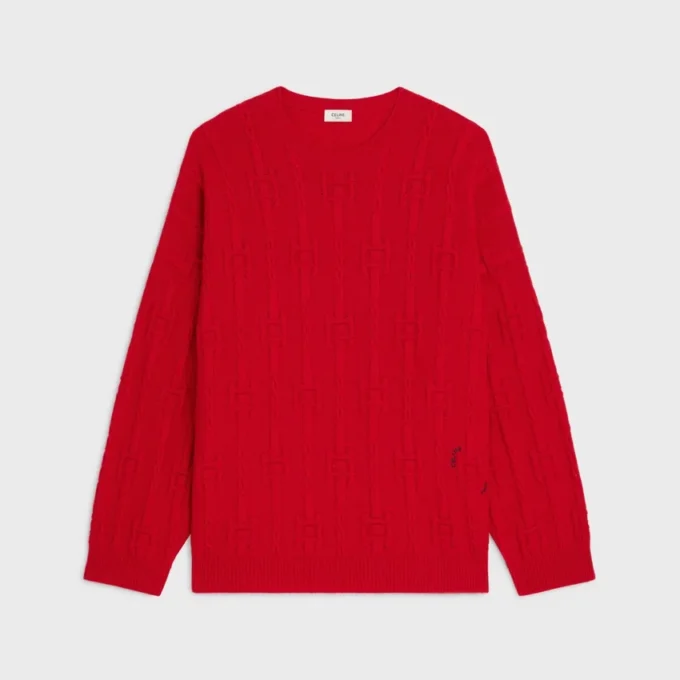 Sweter z okrągłym dekoltem z kaszmiru