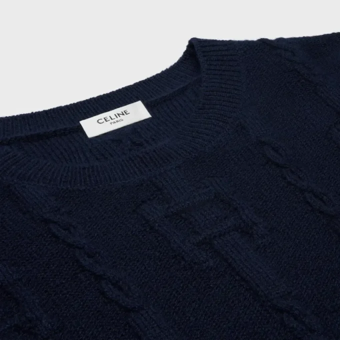Sweter z okrągłym dekoltem z kaszmiru Sweter z okrągłym dekoltem z kaszmiru