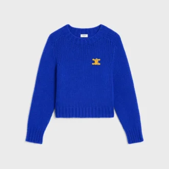 Sweter z okrągłym dekoltem z kaszmiru i jedwabiu