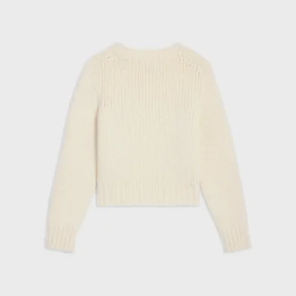 Sweter z okrągłym dekoltem z kaszmiru i jedwabiu