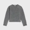 Sweter z okrągłym dekoltem z szczotkowanego moheru Sweter z okrągłym dekoltem z szczotkowanego moheru