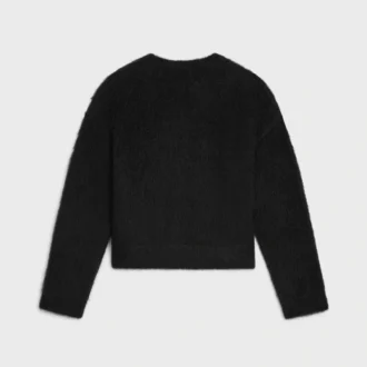 Sweter z okrągłym dekoltem z szczotkowanego moheru