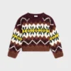 Sweter z okrągłym dekoltem z wełny Fair Isle Sweter z okrągłym dekoltem z wełny Fair Isle