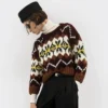 Sweter z okrągłym dekoltem z wełny Fair Isle Sweter z okrągłym dekoltem z wełny Fair Isle