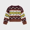 Sweter z okrągłym dekoltem z wełny Fair Isle Sweter z okrągłym dekoltem z wełny Fair Isle