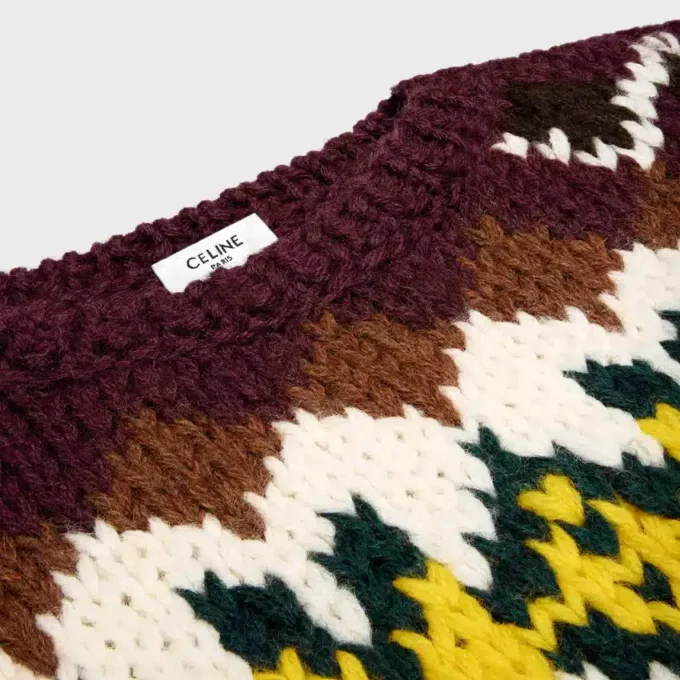 Sweter z okrągłym dekoltem z wełny Fair Isle Sweter z okrągłym dekoltem z wełny Fair Isle