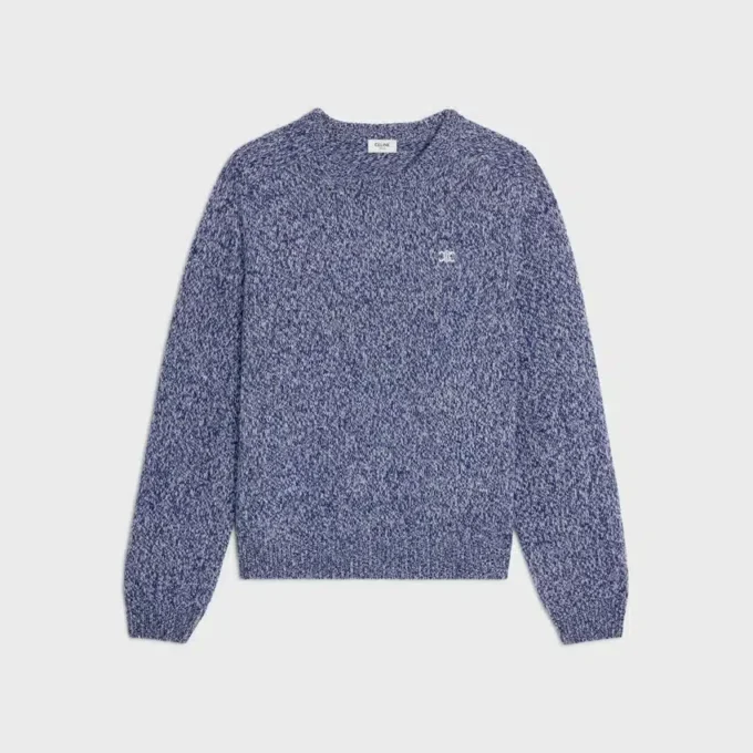 Sweter z okrągłym dekoltem z wełny i kaszmiru Sweter z okrągłym dekoltem z wełny i kaszmiru