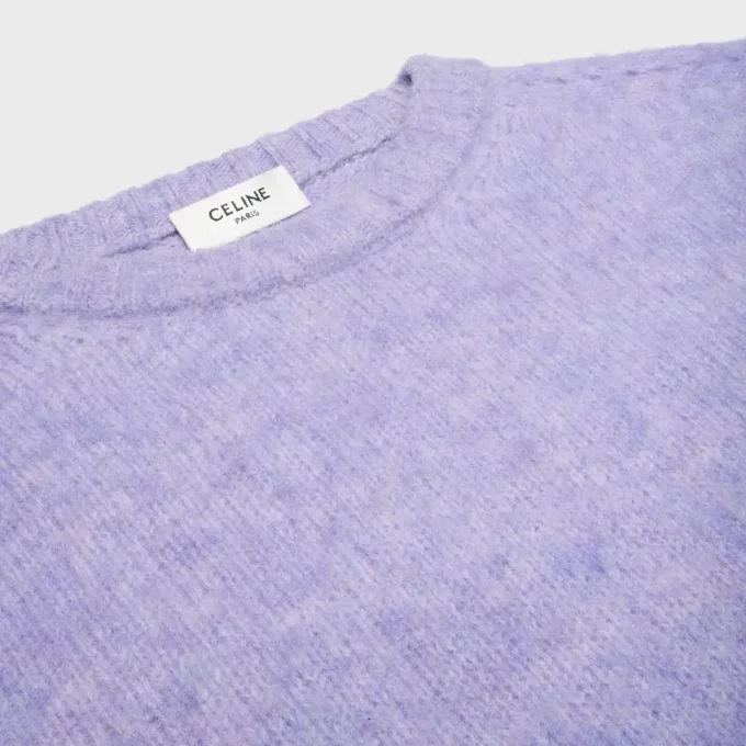 Sweter z okrągłym dekoltem z wełny szetlandzkiej Sweter z okrągłym dekoltem z wełny szetlandzkiej