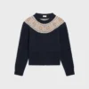 Sweter z okrągłym dekoltem z wełny Triomphe Fair Isle