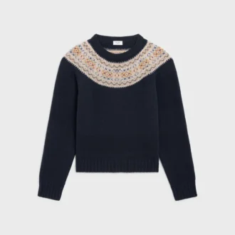 Sweter z okrągłym dekoltem z wełny Triomphe Fair Isle