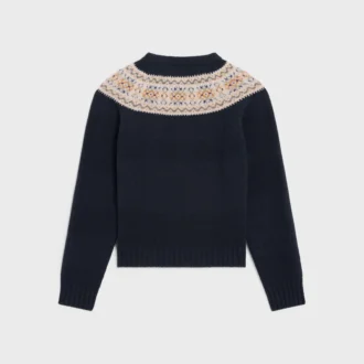Sweter z okrągłym dekoltem z wełny Triomphe Fair Isle