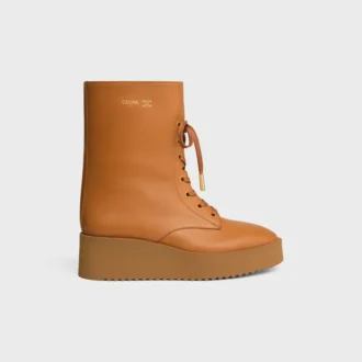 Sznurowane buty Austin z błyszczącej skóry cielęcej