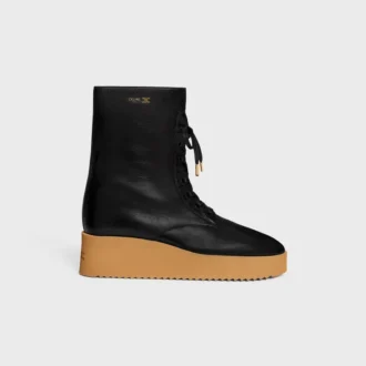 Sznurowane buty Austin z błyszczącej skóry cielęcej