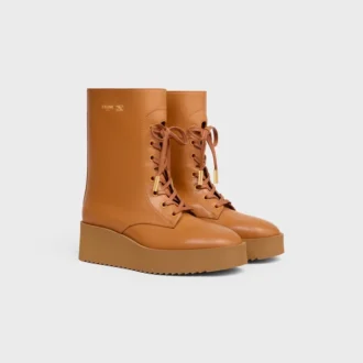 Sznurowane buty Austin z błyszczącej skóry cielęcej