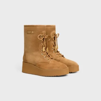 Sznurowane buty Austin z zamszowej skóry cielęcej i owczej skóry