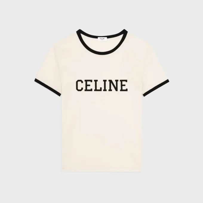 T-shirt CELINE Regular z bawełnianego dżerseju