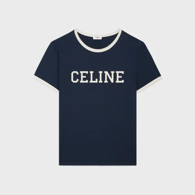 T-shirt CELINE Regular z bawełnianego dżerseju