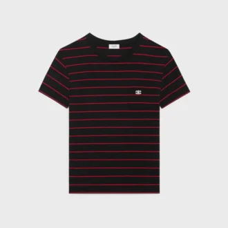 T-shirt Triomphe Regular z dzianiny w paski