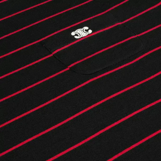 T-shirt Triomphe Regular z dzianiny w paski