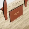 Teen Celine Classic Panier z motywem liści palmowych i skóry cielęcej Teen Celine Classic Panier z motywem liści palmowych i skóry cielęcej