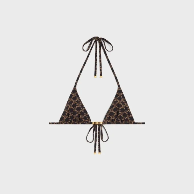 Top trójkątny z dzianiny z monogramem Top trójkątny z dzianiny z monogramem