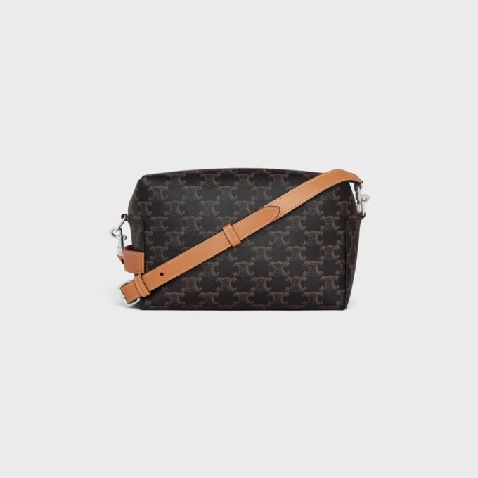 Torba crossbody Take Away z Triomphe Canvas i skóry cielęcej Torba crossbody Take Away z Triomphe Canvas i skóry cielęcej