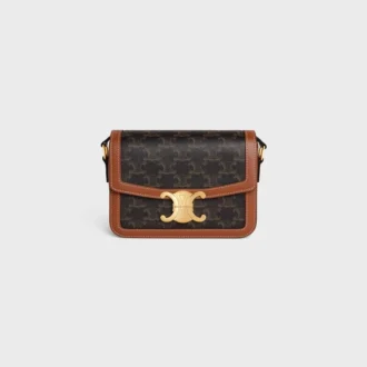 Torba Teen Triomphe z tkaniny Triomphe Canvas i skóry cielęcej