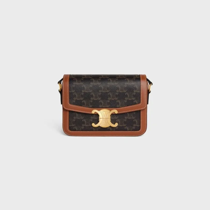 Torba Teen Triomphe z tkaniny Triomphe Canvas i skóry cielęcej Torba Teen Triomphe z tkaniny Triomphe Canvas i skóry cielęcej