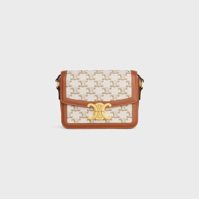 Torba Teen Triomphe z tkaniny Triomphe Canvas i skóry cielęcej Torba Teen Triomphe z tkaniny Triomphe Canvas i skóry cielęcej