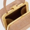 Torebka CELINE Lana Minaudiere z zamszowej skóry cielęcej z kryształkami Triomphe Torebka CELINE Lana Minaudiere z zamszowej skóry cielęcej z kryształkami Triomphe