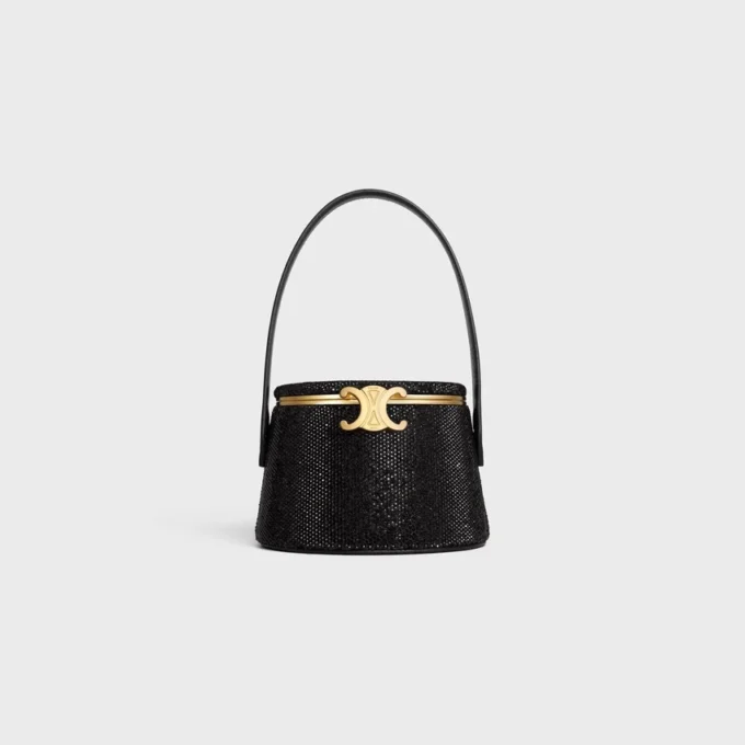 Torebka CELINE Nina Minaudiere z zamszowej skóry cielęcej z kryształkami Torebka CELINE Nina Minaudiere z zamszowej skóry cielęcej z kryształkami