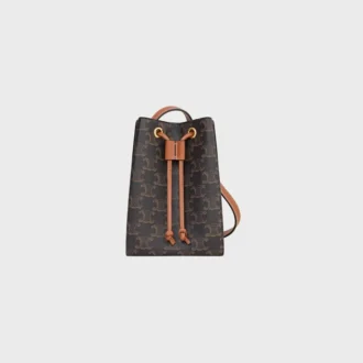 Torebka Micro Sailor z tkaniny Triomphe Canvas i skóry cielęcej