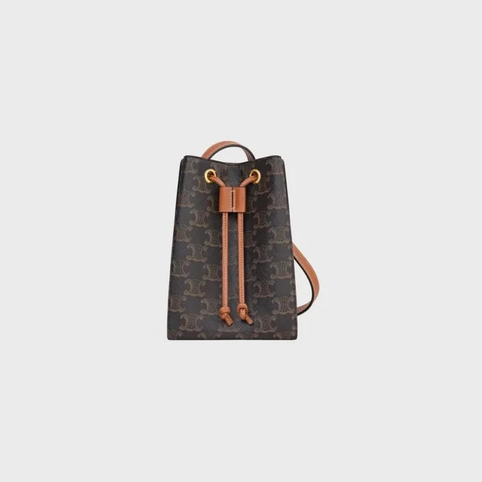 Torebka Micro Sailor z tkaniny Triomphe Canvas i skóry cielęcej Torebka Micro Sailor z tkaniny Triomphe Canvas i skóry cielęcej