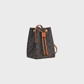 Torebka Micro Sailor z tkaniny Triomphe Canvas i skóry cielęcej